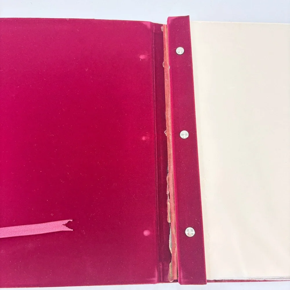 Pottery Barn Velvet Tree‎ of Life Photo Album Scrapbook Burgundy Red 12x12